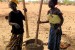 Pounding millet in Dogon Country, Mali